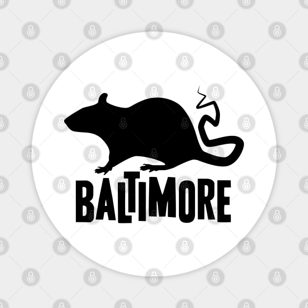 Baltimore Rat Magnet by LudlumDesign